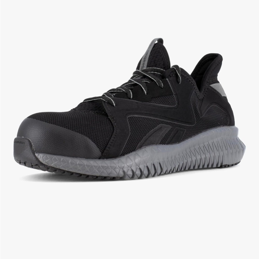 NIB Reebok Men’s Flexagon 3.0 Work Shoe size 9 Black protective toe